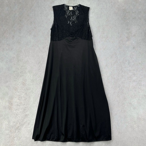 Vtg Peignoir Women LARGE Romantic Bridal Intimates Nightgown Robe Nylon Set Lace - Picture 2 of 10